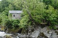 Cenarth falls   Pembrokeshire  wales  water fall Royalty Free Stock Photo