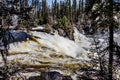 Water fall in a remote river in the boreal forest of Northern Manitoba