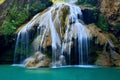 Water fall in spring season located in deep rain forest jungle Royalty Free Stock Photo