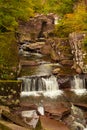 Water falls in Autumn landscape, Scotland Royalty Free Stock Photo