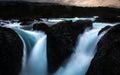 Water falls in the Petrohue river