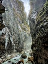 Water falls in Winter, Garmisch, Bavaria Royalty Free Stock Photo