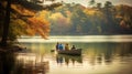 water family boat lake Royalty Free Stock Photo