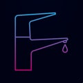 Water faucet nolan icon. Simple thin line, outline of bathroom icons for ui and ux, website or mobile application