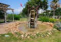 Water feature on coast path Antalya Turkey popular Turkish tourist desination Royalty Free Stock Photo