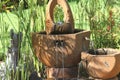Water feature at the front of a house Royalty Free Stock Photo