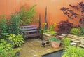 Water feature in small courtyard garden