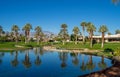 Water features at a golf course at the JW Marriott Desert Springs Royalty Free Stock Photo