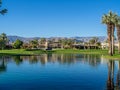 Water features at a golf course at the JW Marriott Desert Springs Royalty Free Stock Photo