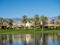 Water features at a golf course at the JW Marriott Desert Springs Royalty Free Stock Photo