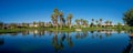 Water features at a golf course at the JW Marriott Desert Springs Royalty Free Stock Photo