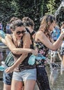 Water Fight Day celebrated on Bucharest street.