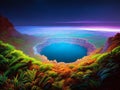 Water filed crater like no other Royalty Free Stock Photo