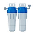 Water Filter, Clean Water Component, Special Modern Technology for Liquid Purification Vector Illustration