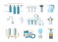 Water filter, filtration. Cleaning system, drink cooler, cartridges, jug with filter, motor pump. Filtering clean water drink