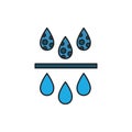 Water filter flat icon, vector color illustration