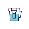 Water filter flat icon, vector illustration