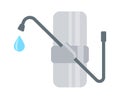 Water filter taps flat icon Microfiltration technology Royalty Free Stock Photo