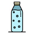 Water filtered bottle icon color outline vector