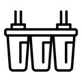 Water filters icon, outline style