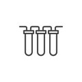 Water filters line icon