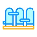 Water filtration factory tank color icon vector illustration