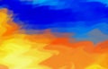 Unbelievable colorful abstract background of water and fire. Yellow,orange and blue color. Royalty Free Stock Photo