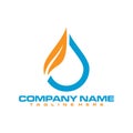 Water and fire logo Royalty Free Stock Photo