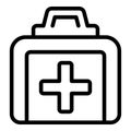 Water first aid kit icon outline vector. Safety jacket Royalty Free Stock Photo