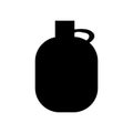 Water flask black icon in a flat style on a white isolated background. Design suitable for tourism, hunting, fishing Royalty Free Stock Photo
