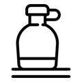 Water flask bottle icon, outline style