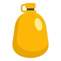 Water flask icon, flat style Royalty Free Stock Photo