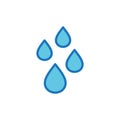 Water flat icon, vector illustration Royalty Free Stock Photo