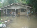 Water flooded village in nakhon si thammarat district.