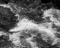 water flow - black and white stock photo Royalty Free Stock Photo