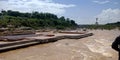 Water flow at Narmada river bank jabalpur