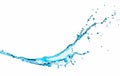 Water Flow and Splashes Isolated Over Pure White Background Royalty Free Stock Photo