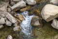Water flow among stones Royalty Free Stock Photo