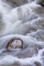 Water flowing around rocks in Roaring Fork Creek, Smoky Mountain Royalty Free Stock Photo