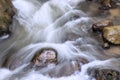 Water flowing around rocks in Roaring Fork Creek, Smoky Mountain Royalty Free Stock Photo
