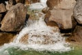 Water Flowing in a Creek - Chiese River Italy Royalty Free Stock Photo