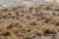 Water flowing from the dam during heavy rains