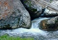 Water Flowing Through Large Rocks HDR Royalty Free Stock Photo
