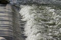 Water Flowing Over Dam Spillway, Phu Yen Province, Vietnam. Royalty Free Stock Photo