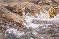 Water flowing over rocks closeup landscape Royalty Free Stock Photo