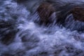 Water flowing over rocks. Long exposure. Abstract background Royalty Free Stock Photo