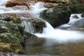 Water flowing over rocks - long exposure Royalty Free Stock Photo