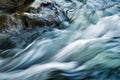 Water Flowing Over Rocks With Motion