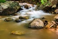 Water flowing over rocks Royalty Free Stock Photo