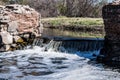 Water Flowing Over Waterfall on Old Mission Dam Royalty Free Stock Photo